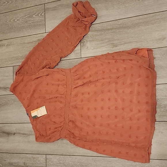 BTFBM One Shoulder Swiss Dot Dress NWT - Picture 2 of 5